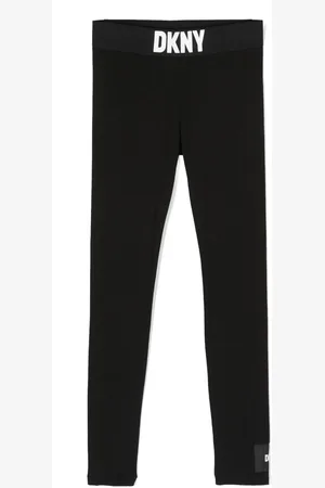 DKNY Logo-waistband stretch-cotton leggings