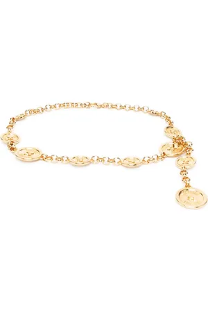 Women's Moschino Chain & Faux Pearl Embellished Faux Leather