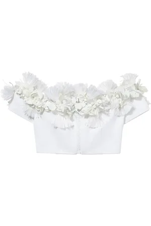 Puccini Flower-detailing cropped top
