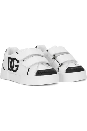 Dolce & Gabbana Logo-embossed leather sneakers