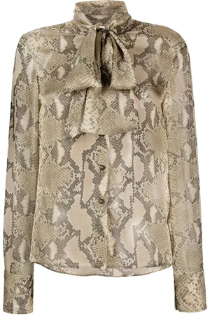 Stella McCartney Python-print silk shirt