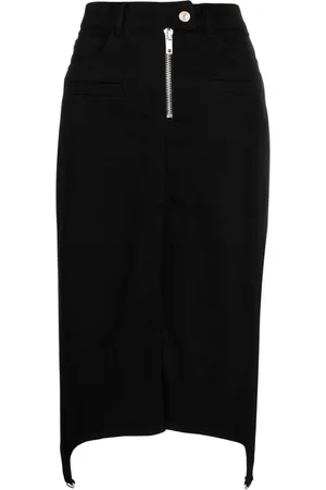 Courrèges Asymmetric zipped denim skirt