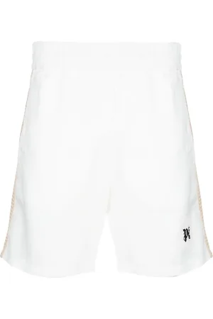 Palm Angels PA Monogram-print linen track shorts