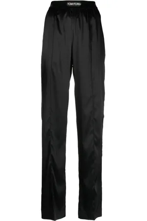Tom Ford High-waisted straight-leg silk trousers