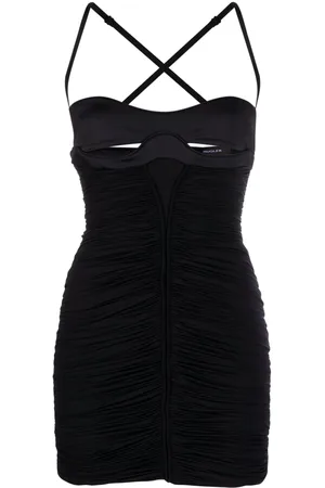MUGLER Cut-out ruched minidress
