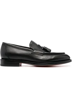 santoni Tassel-detail leather loafers