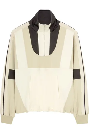 Palm Angels Panelled half-zip jacket