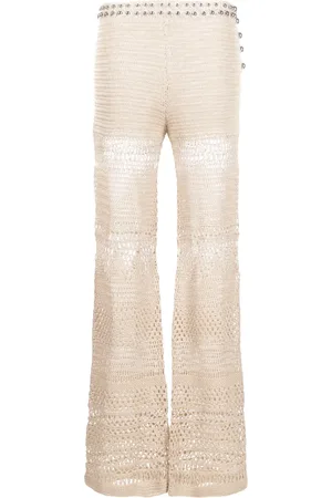 Paco rabanne High-waisted knitted trousers