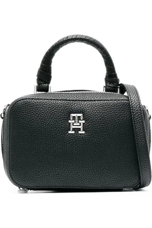 Tommy Hilfiger Emblem monogram-plaque Crossbody Bag - Black