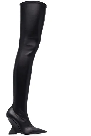 The Attico Cheope 105mm leather above-knee boots