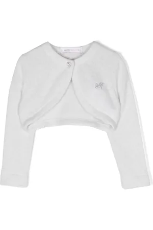 MONNALISA Rhinestone cropped cardigan