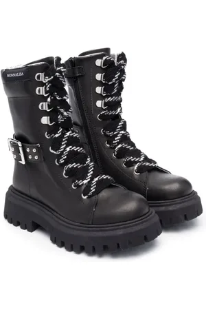 MONNALISA Lace-up leather ankle boots