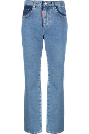 Moschino Two-tone straight-leg jeans