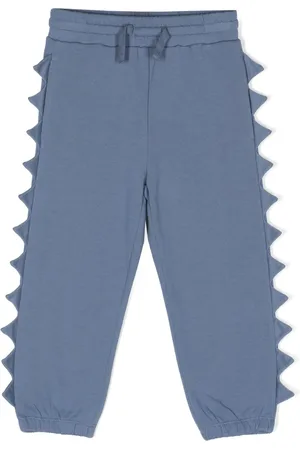 Stella McCartney Dinosaur-spike appliqu?? cotton track pants