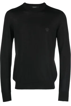 VERSACE Embroidered wool-blend jumper