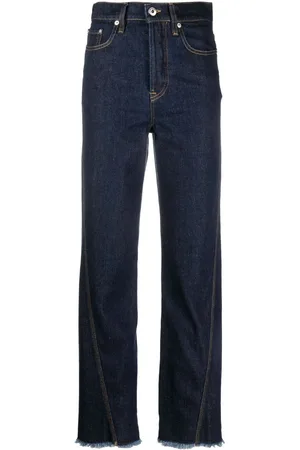 Lanvin Frayed-edge straight-leg jeans