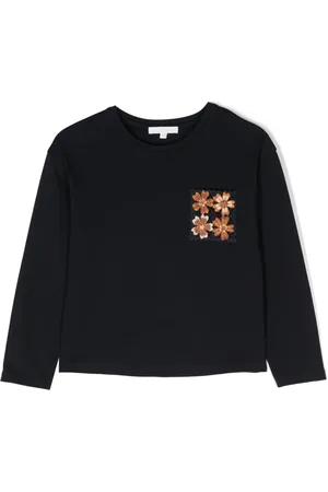 Chloé Floral-embroidered organic cotton T-shirt
