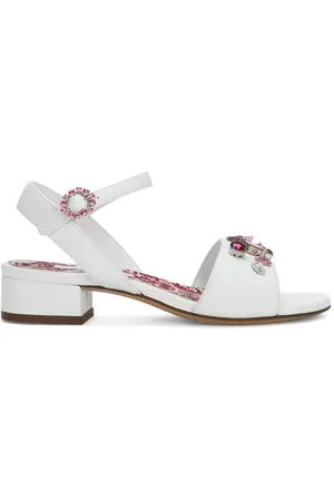 Dolce & Gabbana Crystal-embellished leather sandals