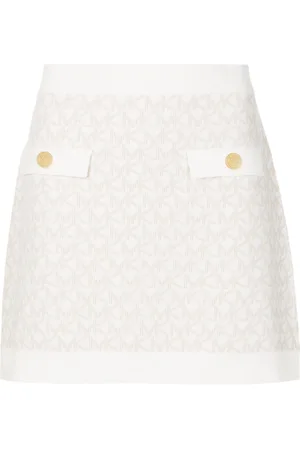Michael Kors Monogram-jacquard mini skirt