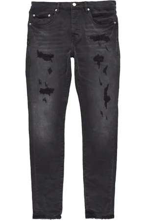 Purple Brand Oil-Splashed Skinny Fit Jeans