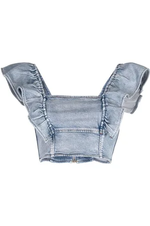 Ganni Denim crop top