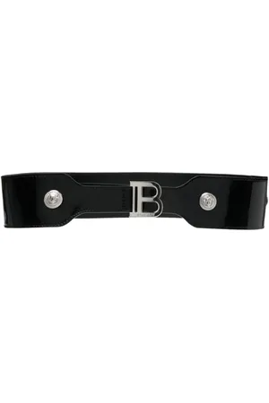 Balmain Logo-buckle leather belt