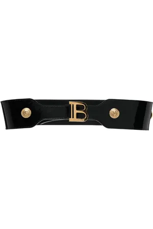Balmain Logo-buckle leather belt