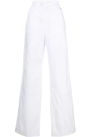 Marine Serre Household linen straight-leg cotton trousers
