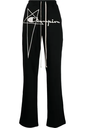 Rick Owens Logo-embroidered track trousers