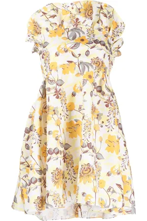 Kika Vargas Emily floral-print strapless dress