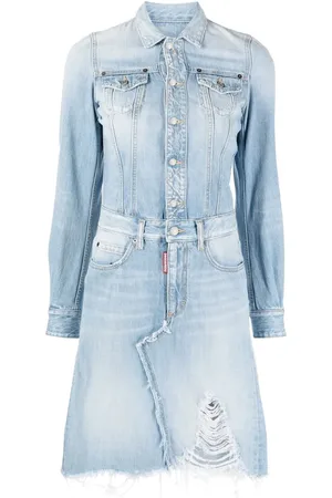 Dsquared2 Distressed denim dress