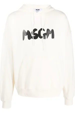 Msgm Logo-print cotton hoodie
