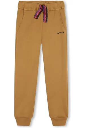 Lanvin Logo-embroidered cotton track pants