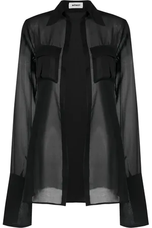 Monot Georgette semi-sheer shirt