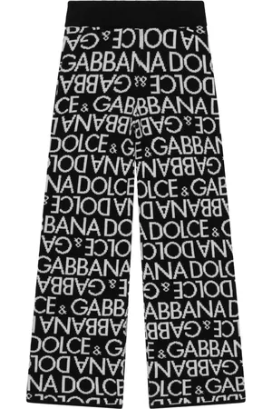 Dolce & Gabbana Monogram-jacquard knitted trousers