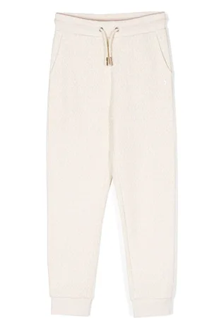 Michael Kors Monogram-pattern terry-cloth jogging bottoms
