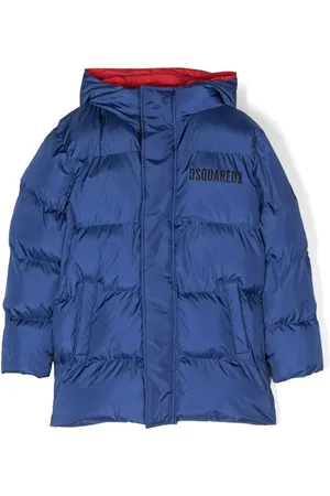 Dsquared2 Kids quilted hooded vest - Blue