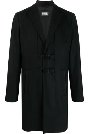 Karl Lagerfeld Peak-lapels wool-blend coat