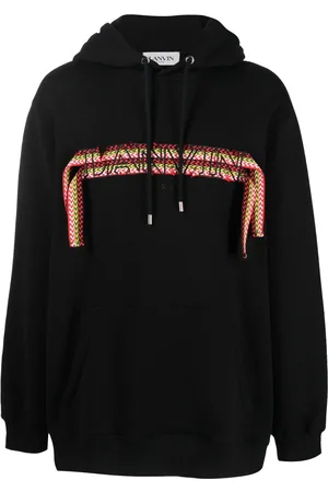 Lanvin Oversized logo-appliqué hoodie