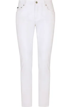 Dolce & Gabbana Logo-plaque slim-cut jeans