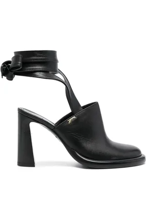 Patrizia Pepe 95mm tied-ankles leather mules