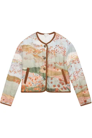 Chloé Painterly-print wool padded jacket