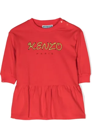 Kenzo Logo-print long-sleeved dress