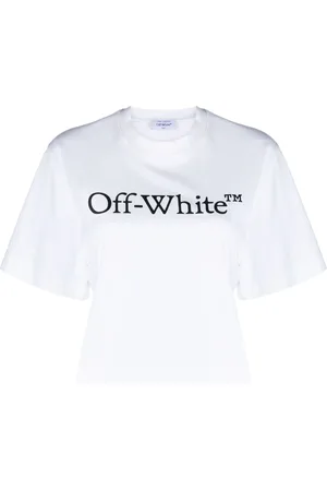 OFF-WHITE Big Logo Bookish cropped T-shirt