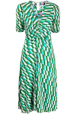 Abigail printed silk-jersey midi wrap dress