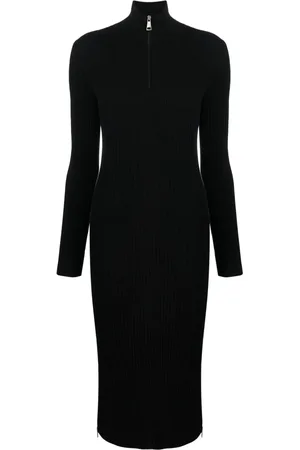 Moncler Zip-up cr??pe midi dress