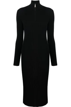 Moncler Zip-up crêpe midi dress