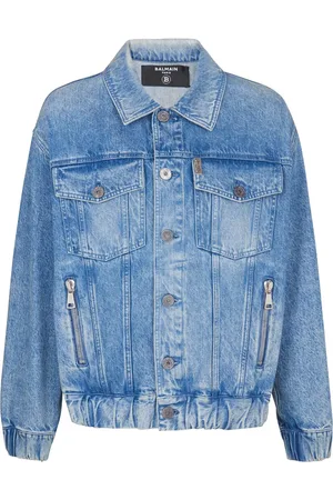 Balmain 70s logo-patch denim jacket