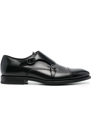 HENDERSON BARACCO Side-buckle leather monk shoes