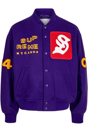 BAPE Giant Ape Head Varsity Jacket Purple